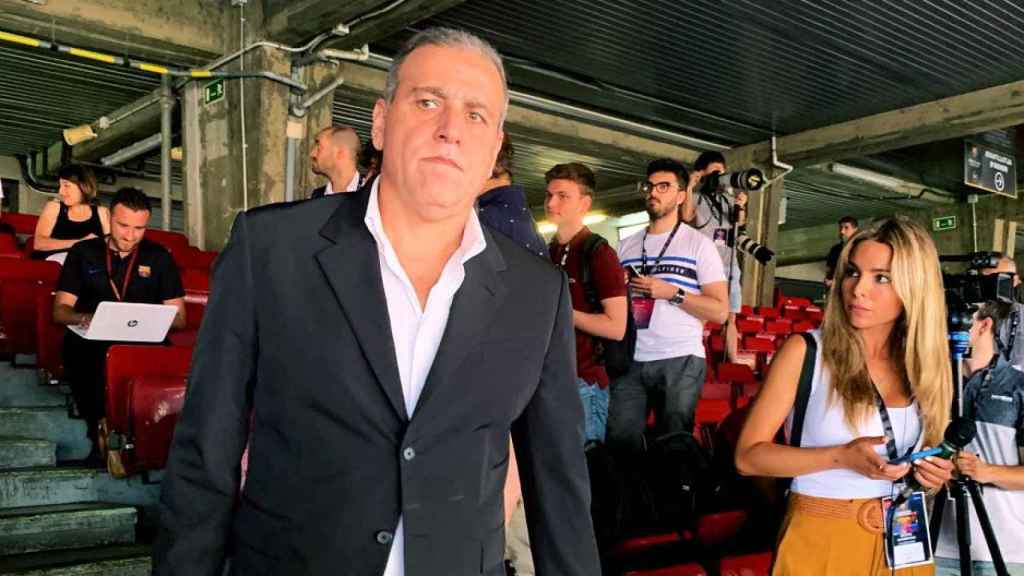 André Cury en el palco del Camp Nou durante la presentación de Griezmann / Culemanía