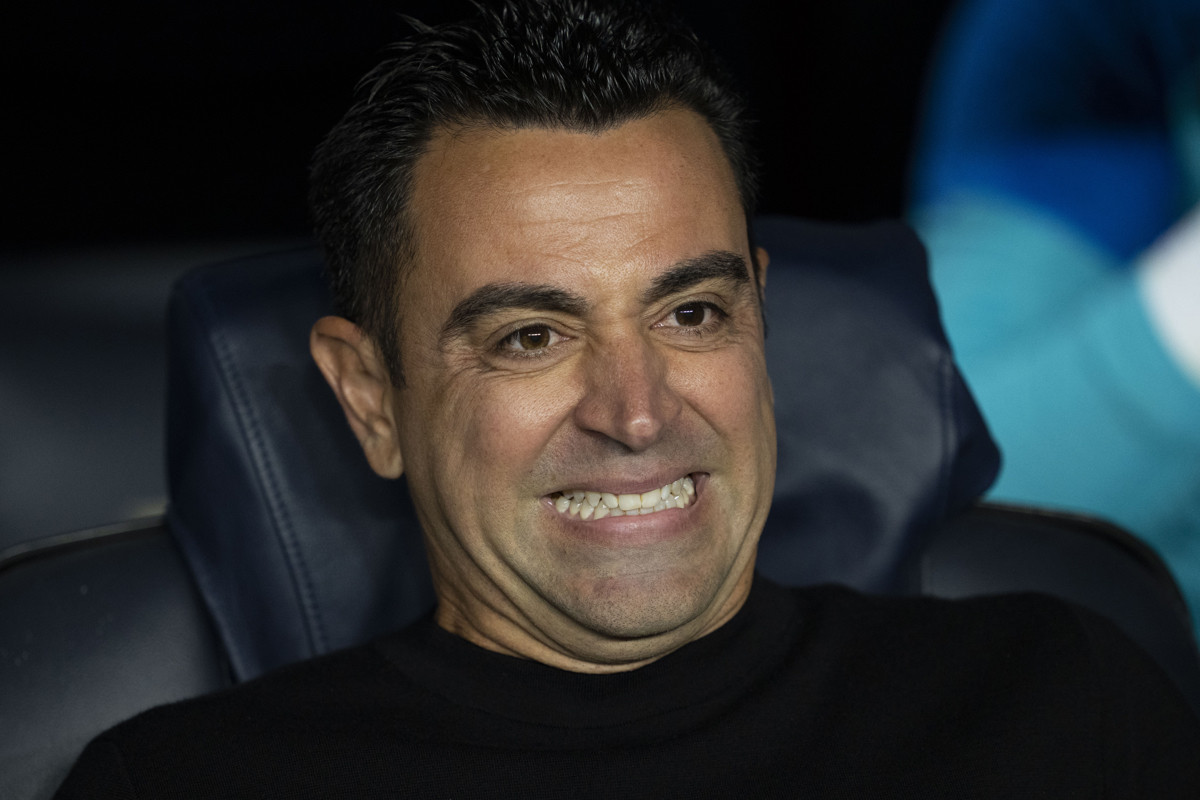 Xavi Hernández, sin creer lo que sucedía en el Barça-Inter / EFE