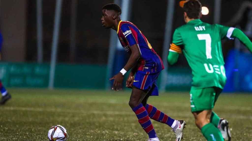 Ilaix Moriba, en su estreno con el primer equipo del Barça | FCB