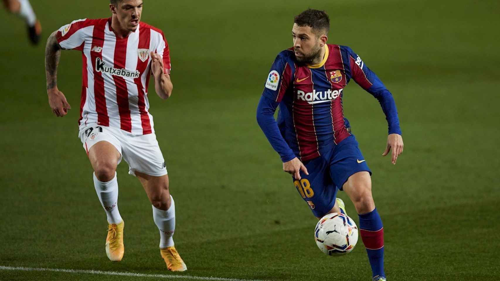 Jordi Alba contra el Athletic / EFE