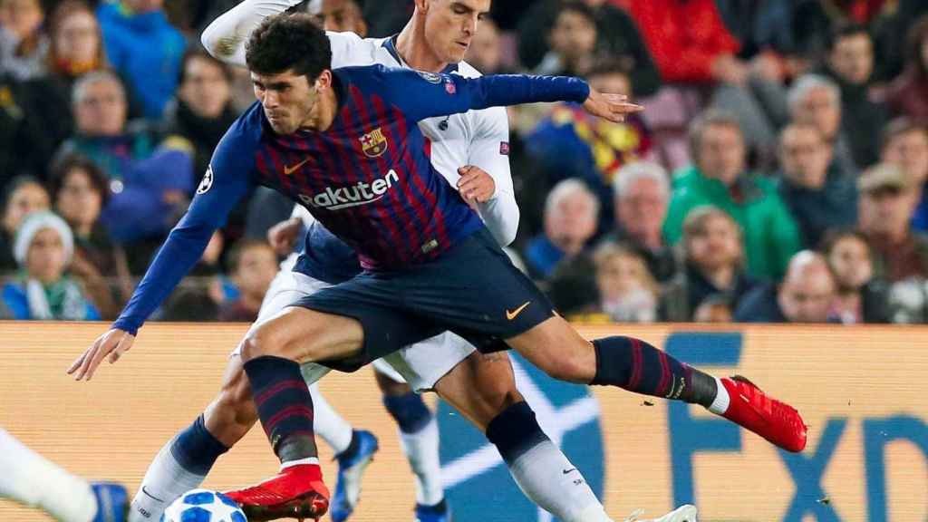 Una foto de archivo de Carles Aleñá frente al Tottenham / EFE