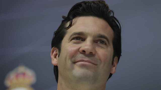 Una foto de Santiago Solari en rueda de prensa / EFE