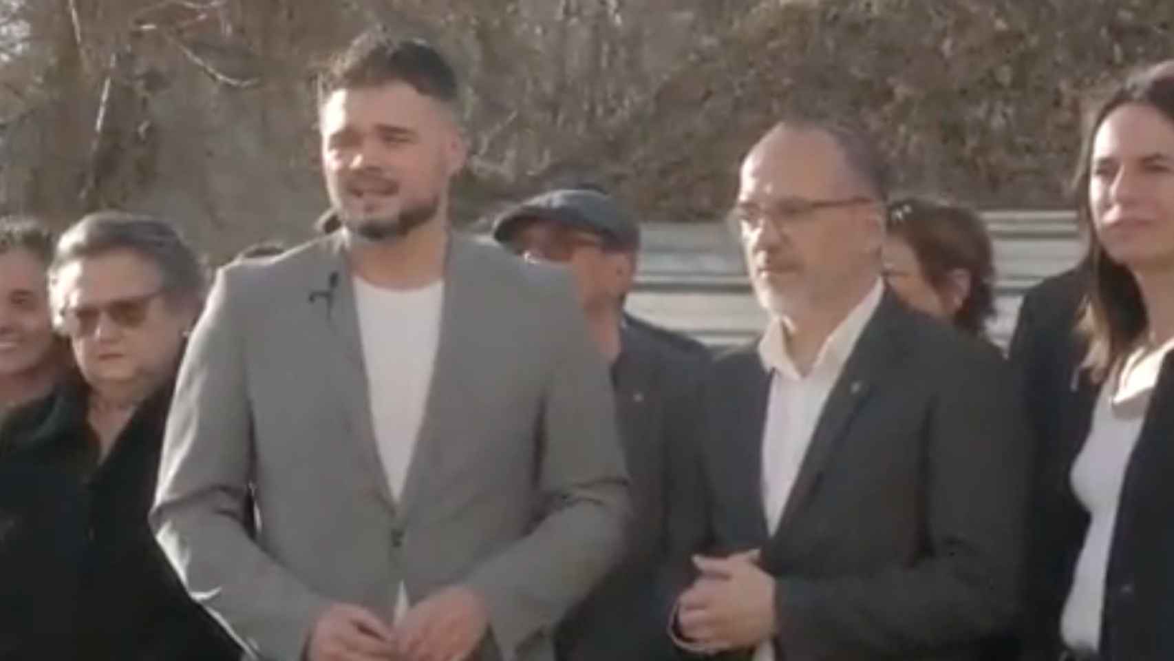 Gabriel Rufián y Carles Campuzano, en el vídeo electoral de ERC / TWITTER