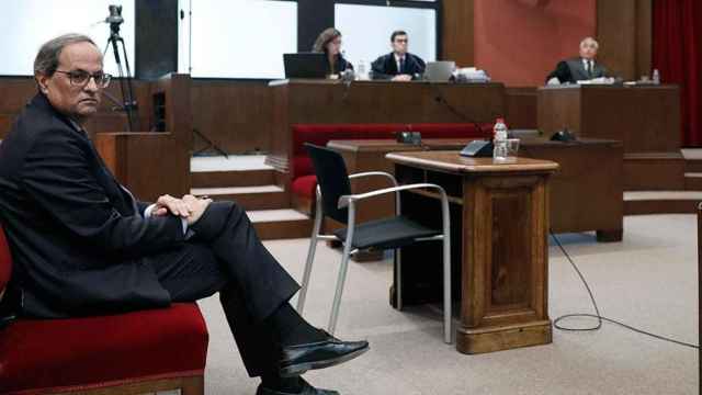 Quim Torra durante el juicio por desobediencia en el Tribunal Superior de Justicia de Cataluña / EFE