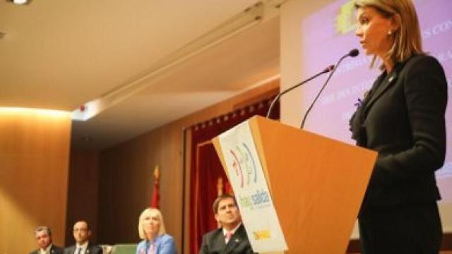 La delegada del Gobierno en Cataluña, María de los Llanos de Luna, en un acto en diciembre de 2013.