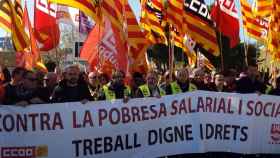 Trabajadores durante la huelga por las malas condiciones laborales en las petroquímicas / UGT