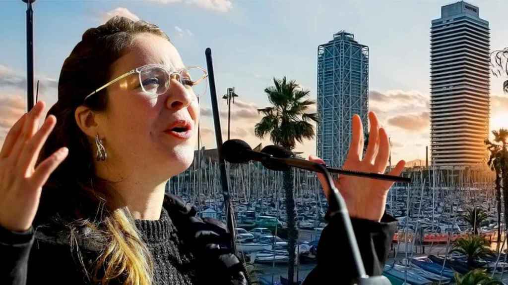 Janet Sanz en el Port Olímpic de Barcelona / FOTOMONTAJE DE CG