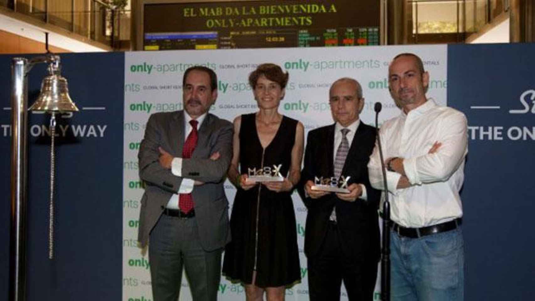 Los fundadores de Only Apartments en la salida de la compañía al MAB / CG