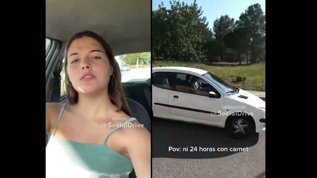 Una joven y su coche / REDES