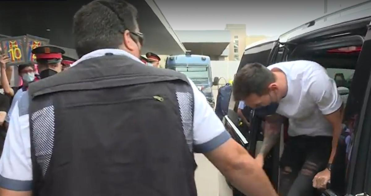 Llegada de Leo Messi al aeropuerto de El Prat