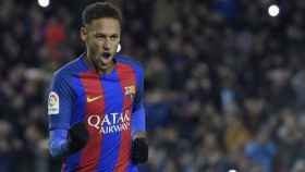 Neymar celebrando un gol con el Barça / EFE