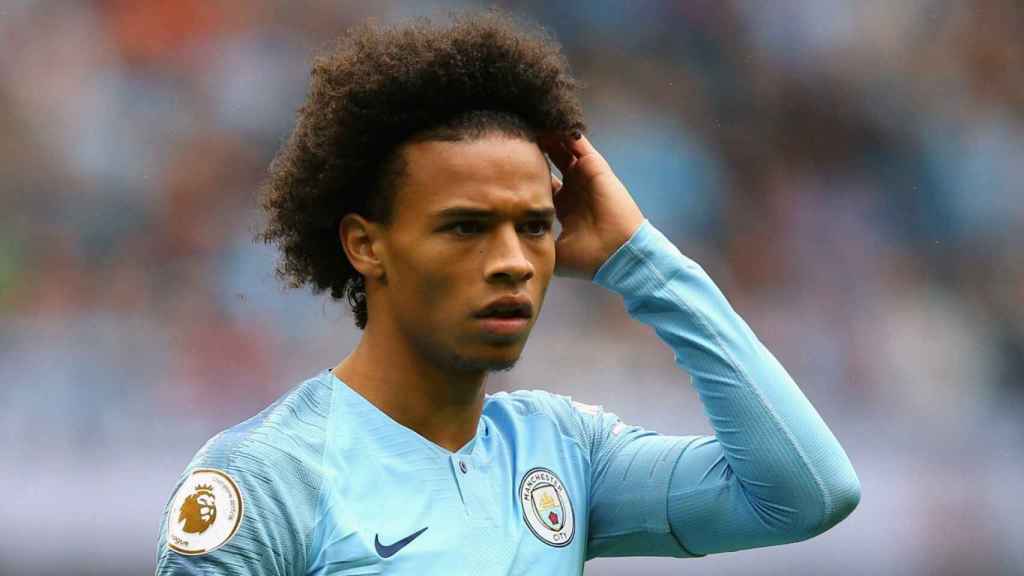 Leroy Sané en una imagen de archivo con el Manchester City / EFE