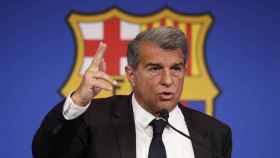 Joan Laporta en un acto del Barça / EFE