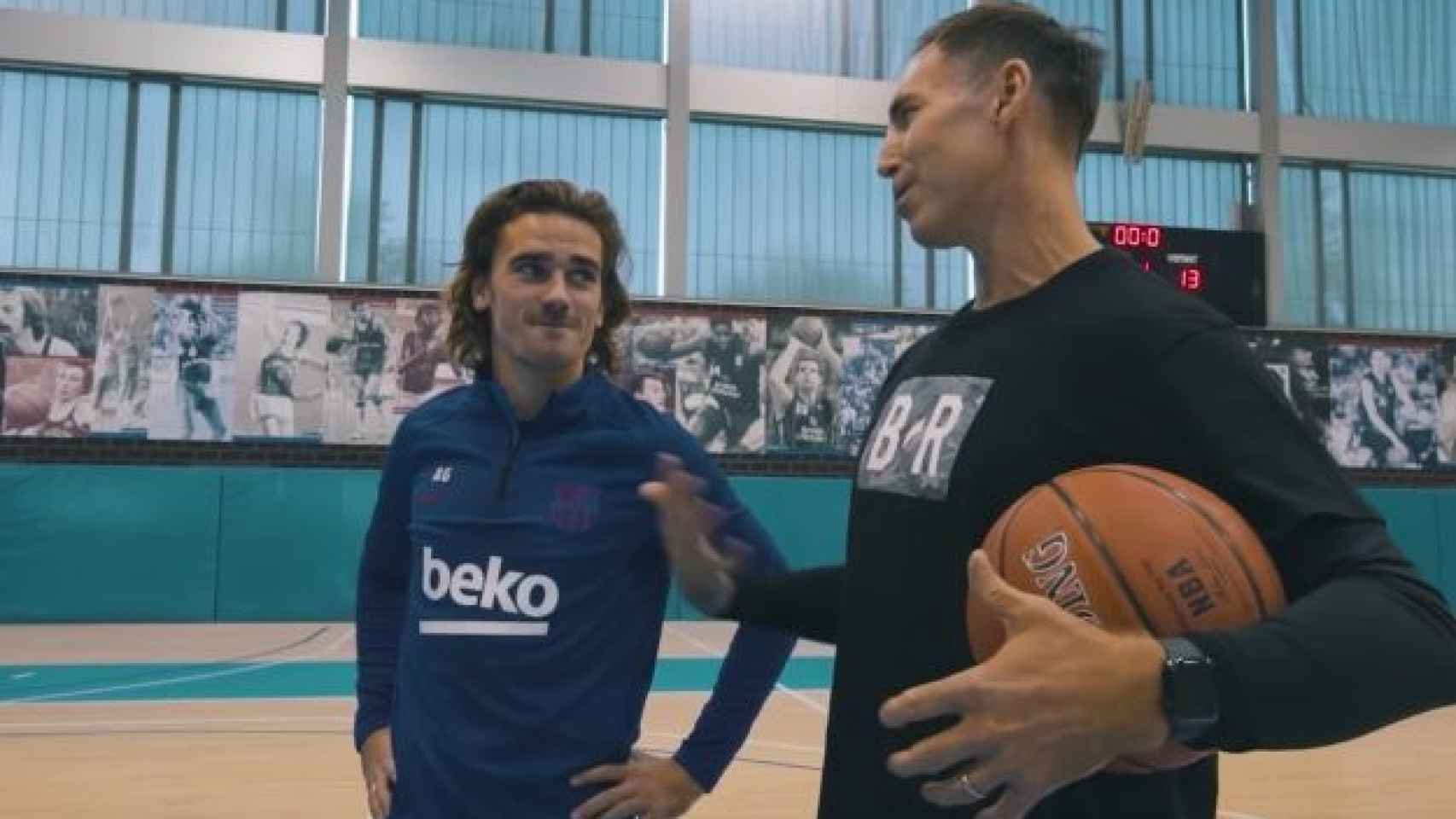 Antoine Griezmann y Steve Nash juntos / Twitter