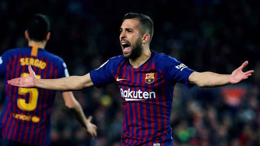 Jordi Alba en un partido con el FC Barcelona / EFE