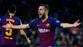 Jordi Alba en un partido con el FC Barcelona / EFE