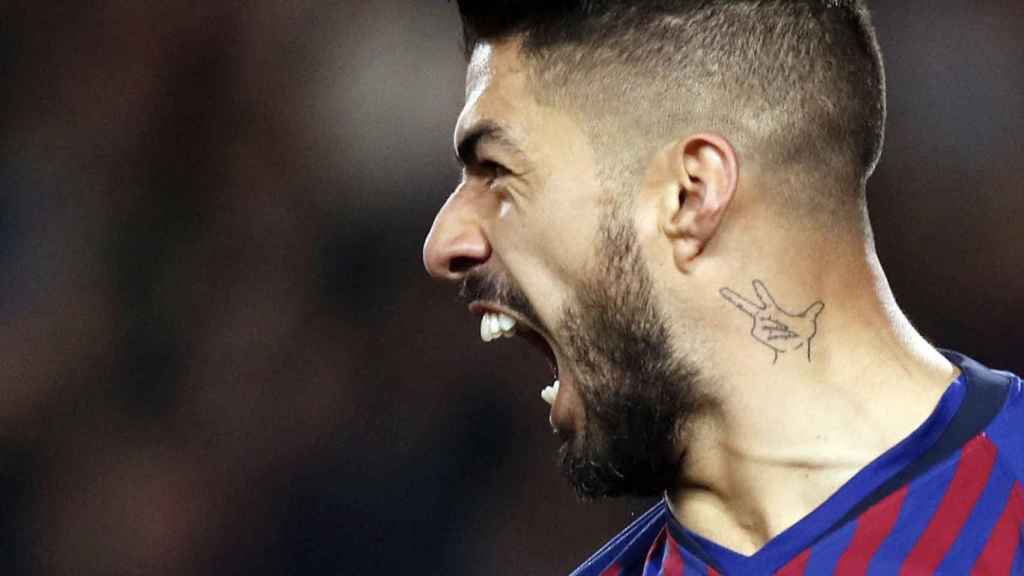 Una foto de Luis Suárez durante un partido del Barça / FCB