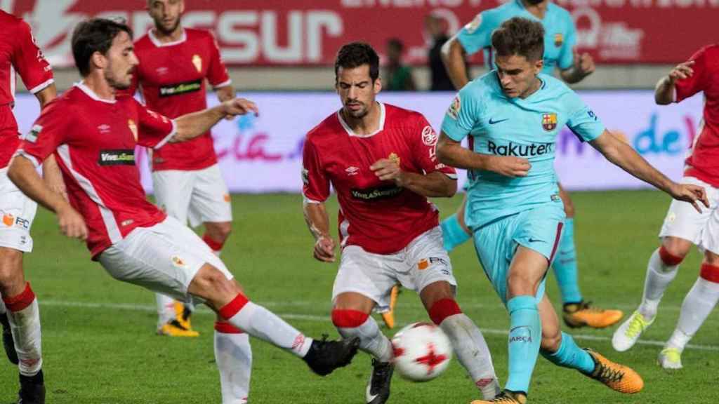 Una foto de archivo de Denis Suárez frente al Murcia / EFE