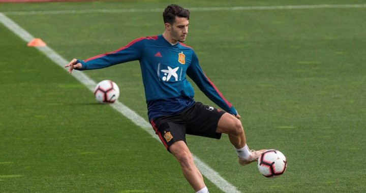 Mario Hermoso entrenando con la selección española / EFE