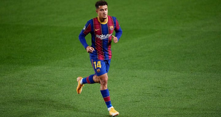 Coutinho, en un partido con el Barça / EFE