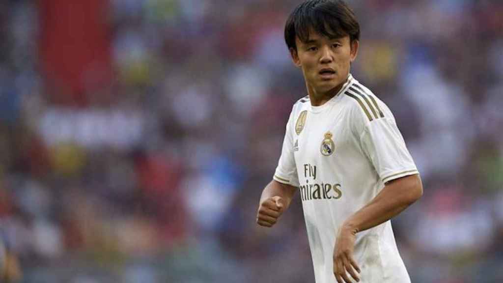 Una foto de Kubo durante un partido con el Real Madrid / Twitter