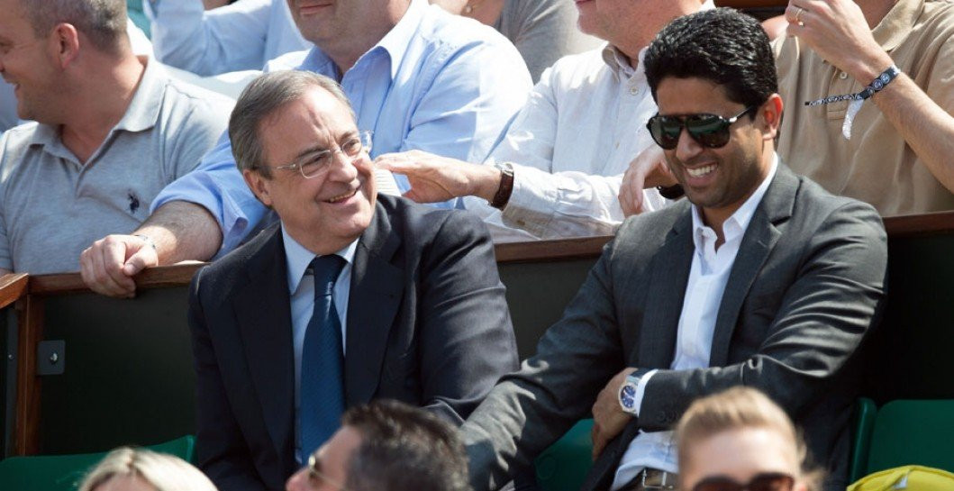 Florentino y Nasser Al-Khelaifi en un acto público / EFE