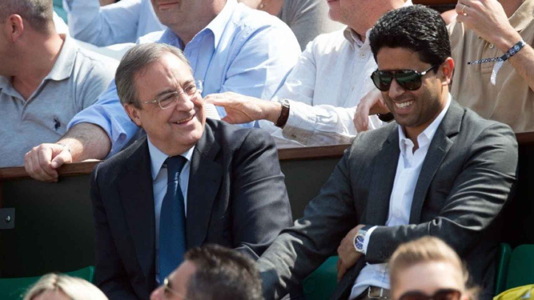 Florentino y Nasser Al-Khelaifi en un acto público / EFE