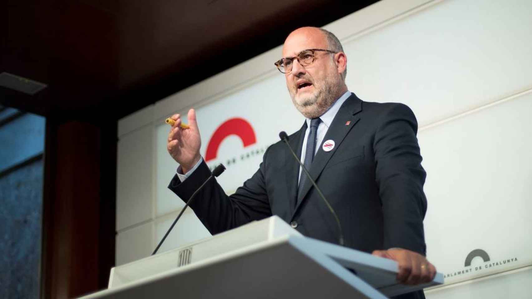 Eduard Pujol, el portavoz de JxCat en el Parlament que suena como futuro consejero del Interior / EFE