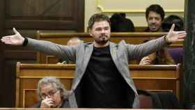 El portavoz de ERC, Gabriel Rufián, en el Congreso / EFE