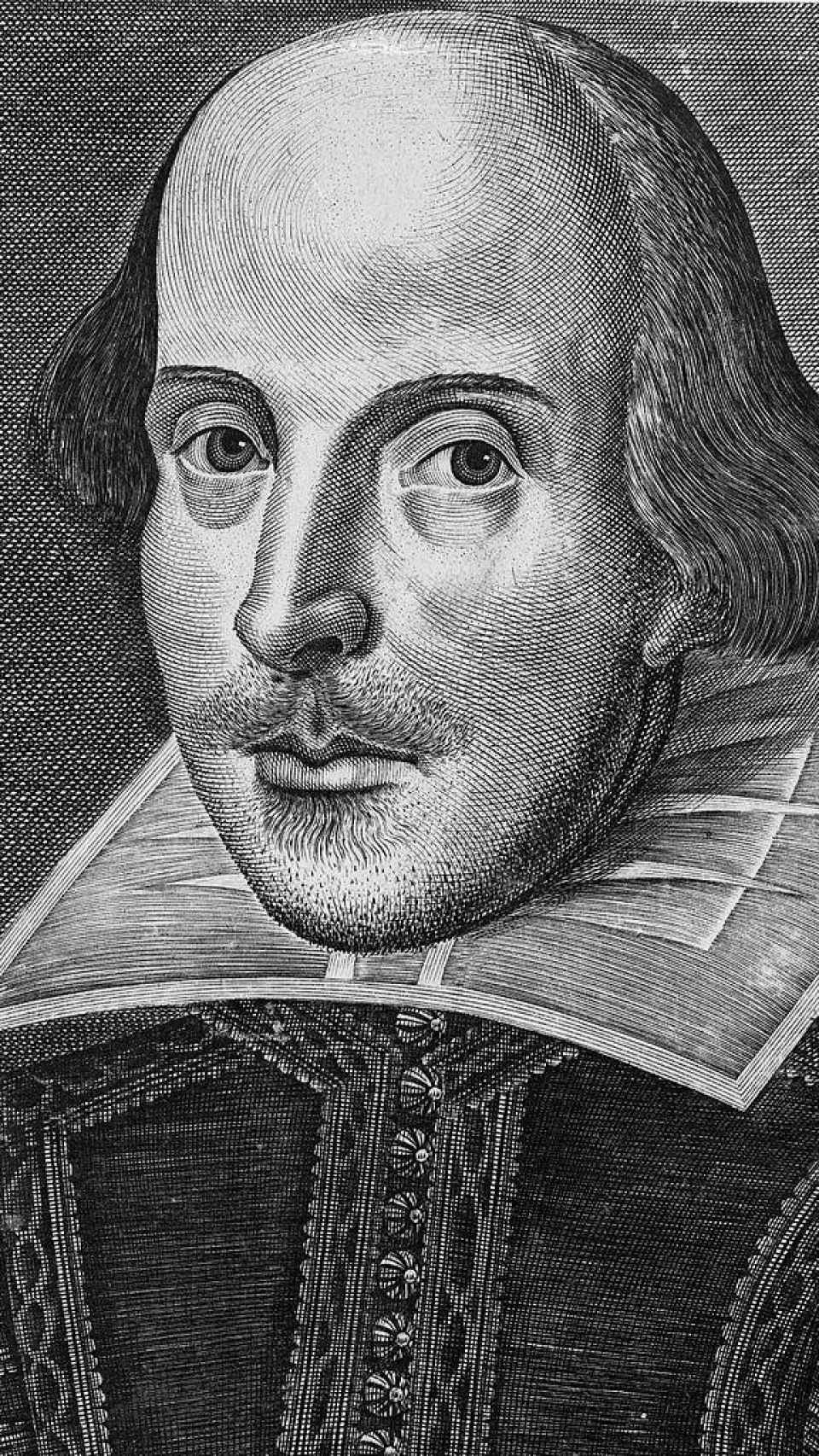 Retrato de William Shakespeare del 'First Folio' (1623) / DROESHOUT