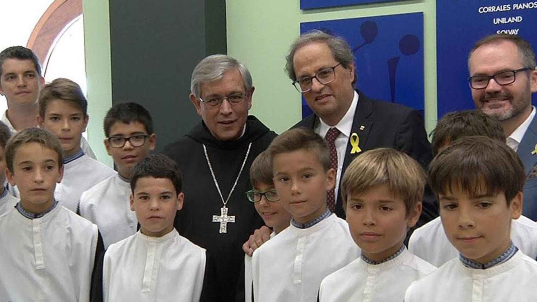 Quim Torra durante una visita al abad de Montserrat, Josep Maria Soler / ABADÍA DE MONTSERRAT