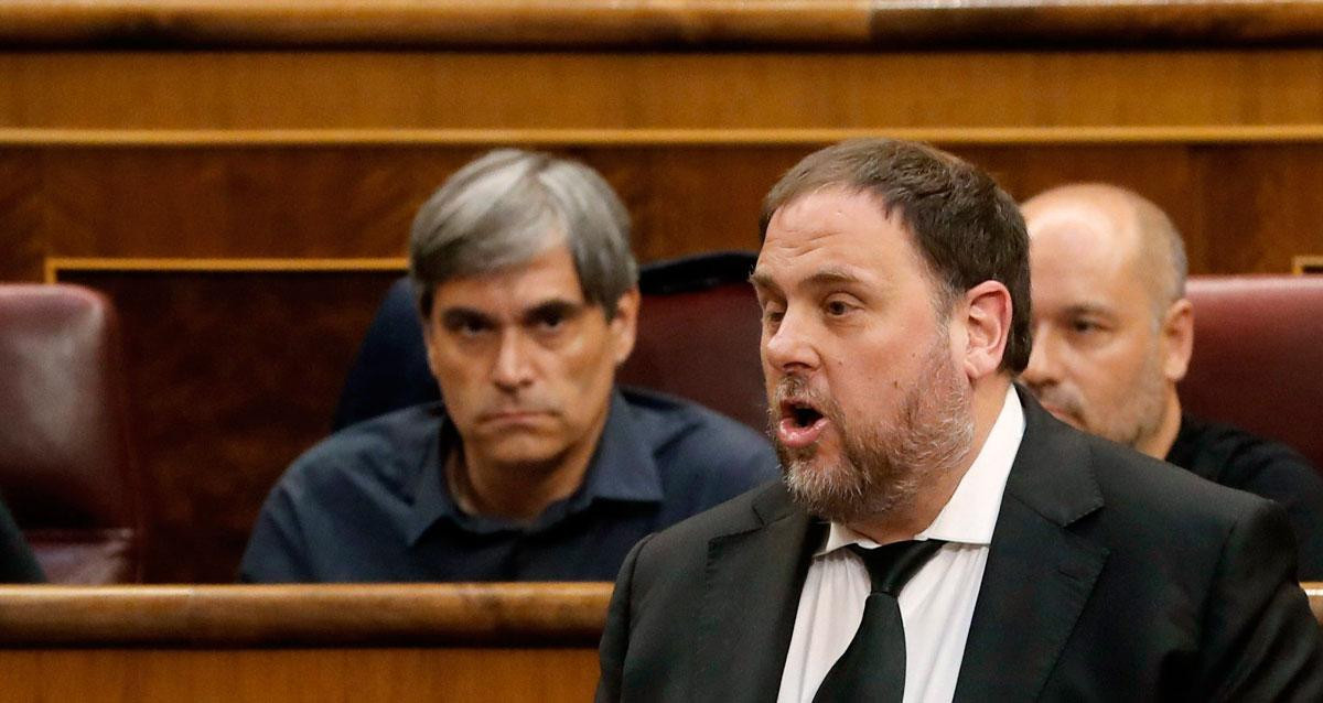 El líder de ERC, Oriol Junqueras, en el Congreso / EFE