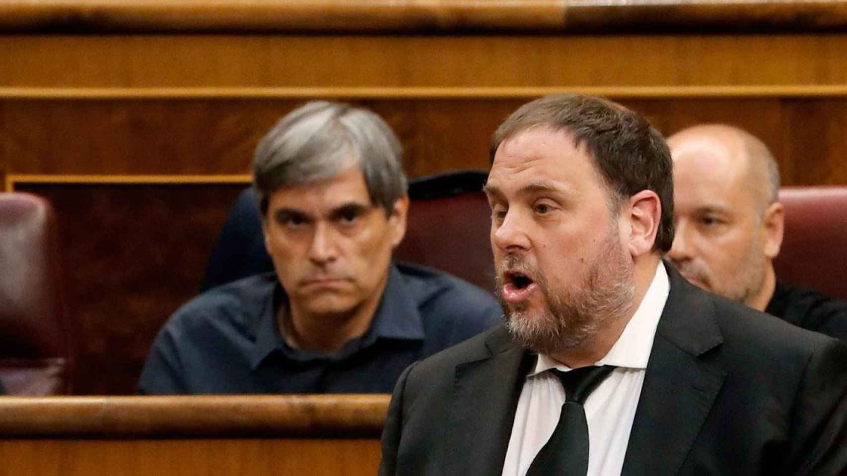 El líder de ERC, Oriol Junqueras, en el Congreso / EFE