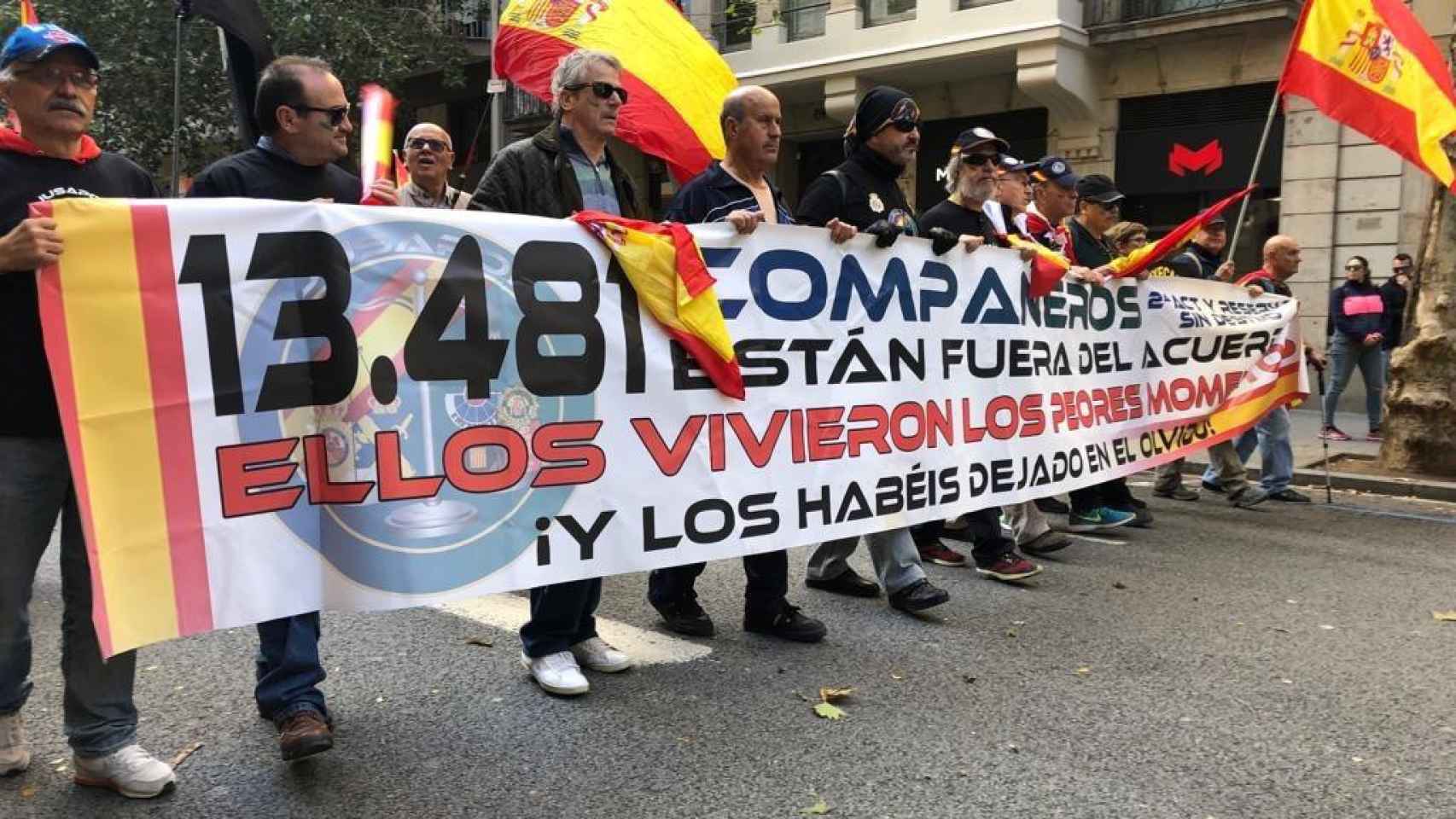 Manifestación de Jusapol en Barcelona / @JUSAPOL