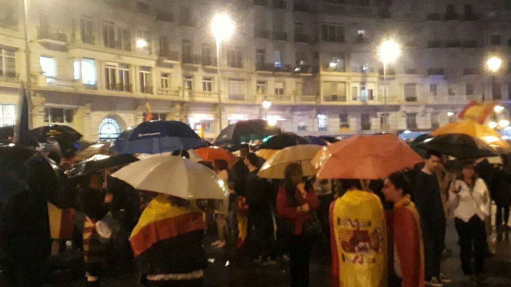 Imagen de la manifestación contra la independencia en Barcelona / TWITTER