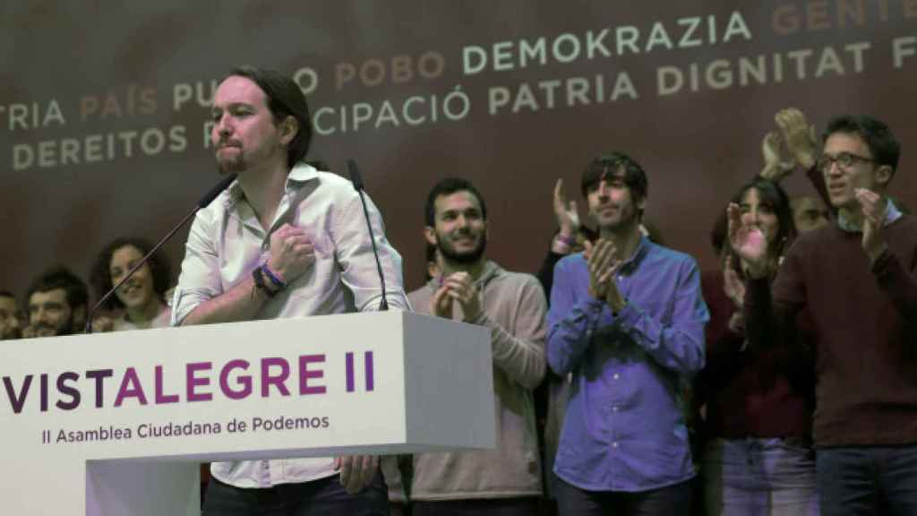 Pablo Iglesias, en su discurso de apertura de la asamblea ciudadana de Podemos / EFE