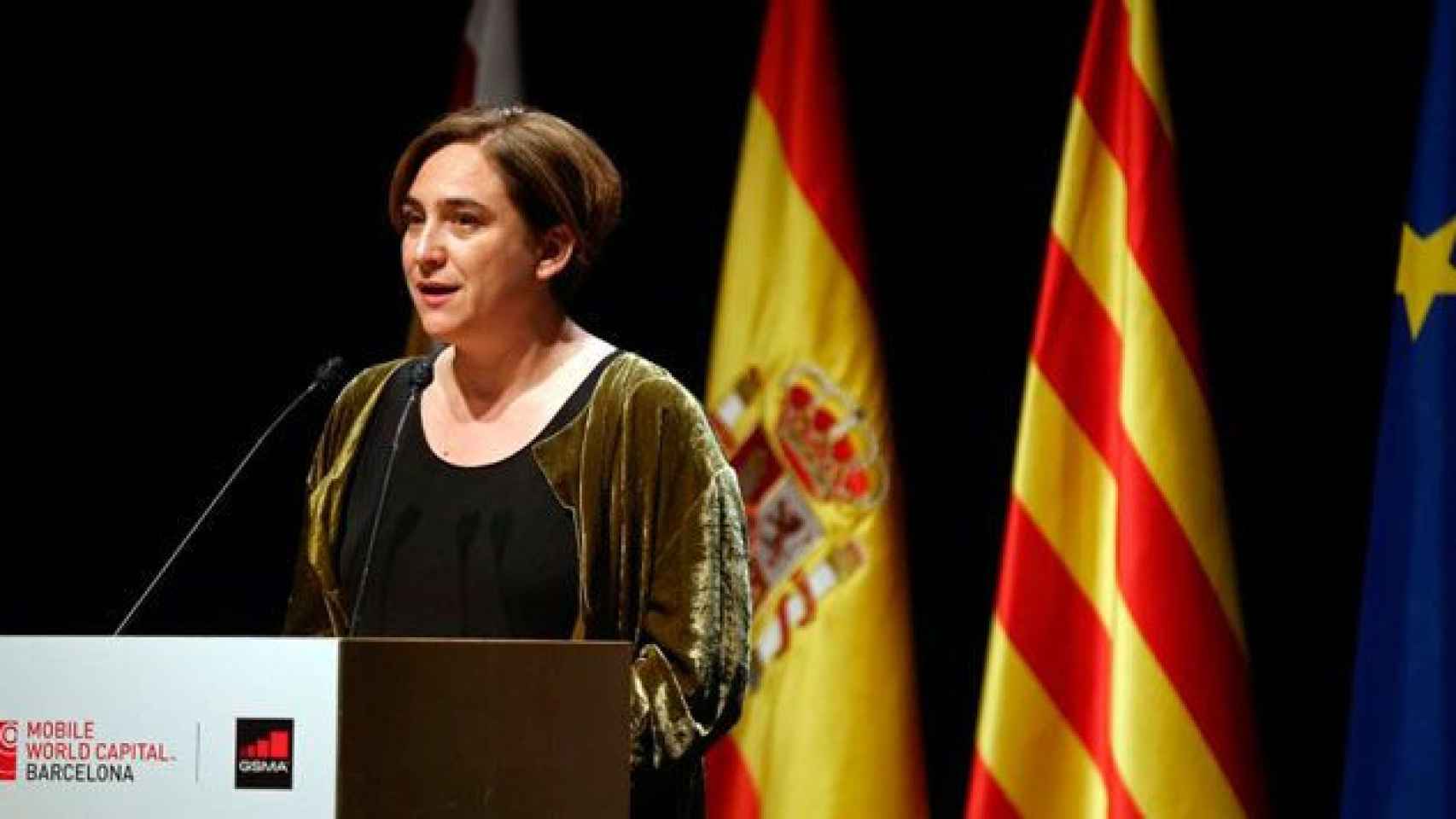 Ada Colau, alcaldesa de Barcelona, en el Mobile World Congress de 2017 / EFE