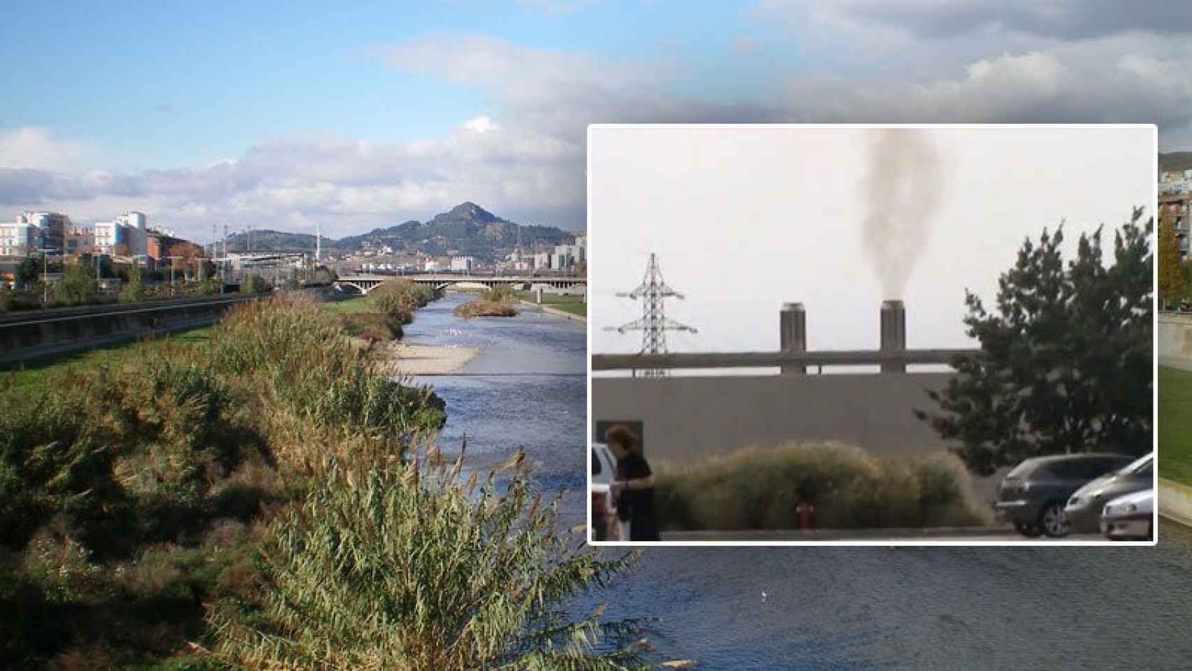 Fotomontaje del río Besós (Barcelona), donde se ubicará el futuro horno crematorio / CG