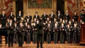 Escolania de Montserrat en el Palau de la música.