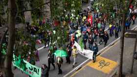 Participantes en la manifestación de interinos en Barcelona / CG