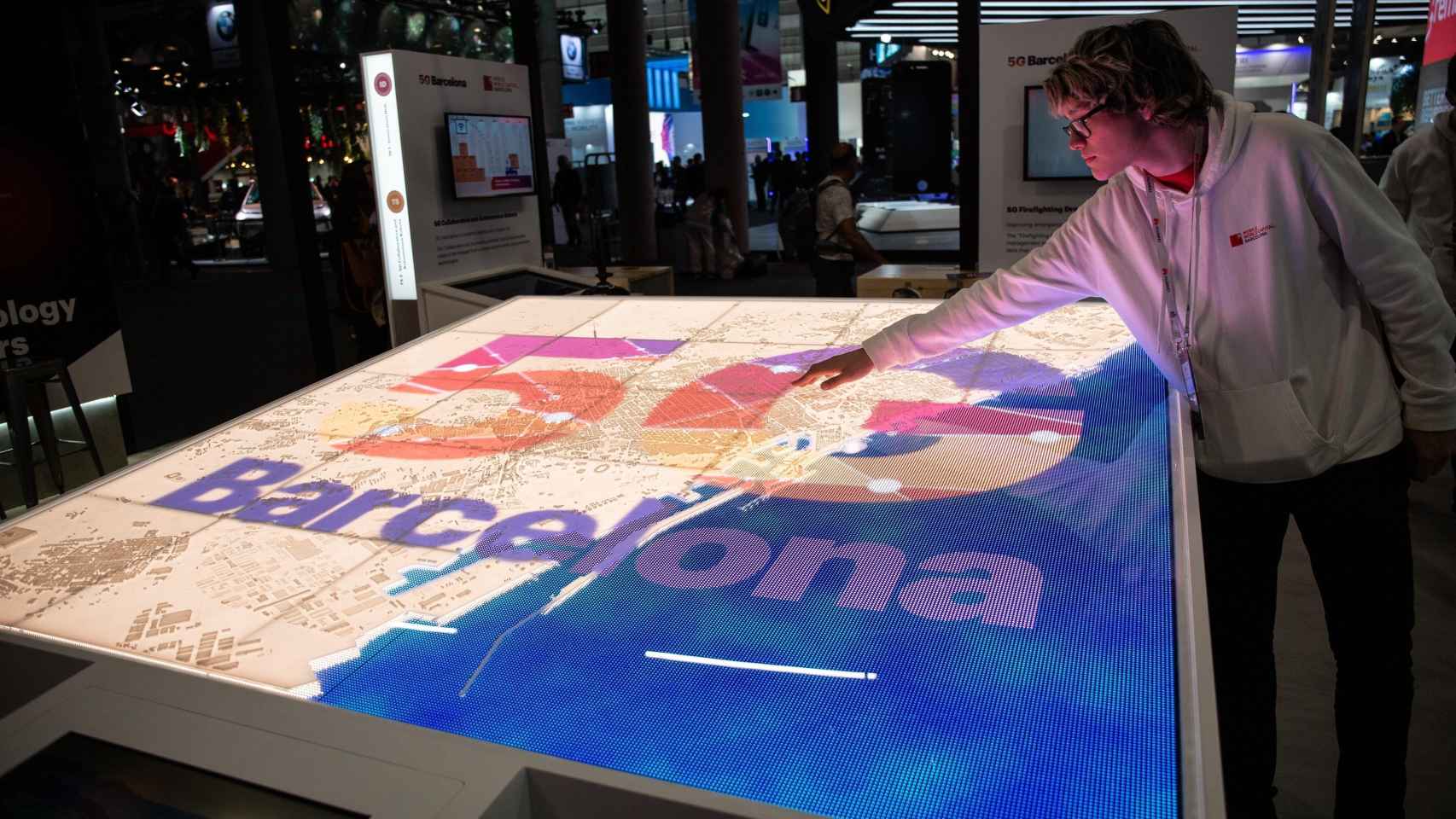 Una pantalla en el Mobile World Congress (MWC) / EUROPA PRESS