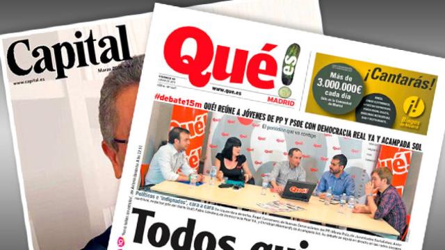 Portadas de la revista Capital y el diario Qué! / CG