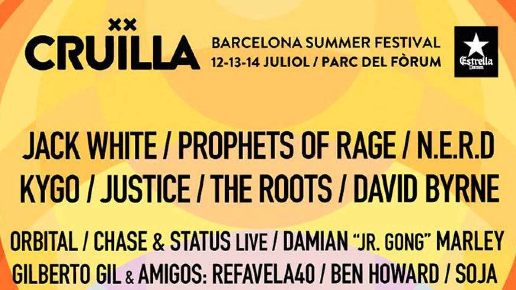 Parte del cartel del Festival Cruïlla 2018 / CG