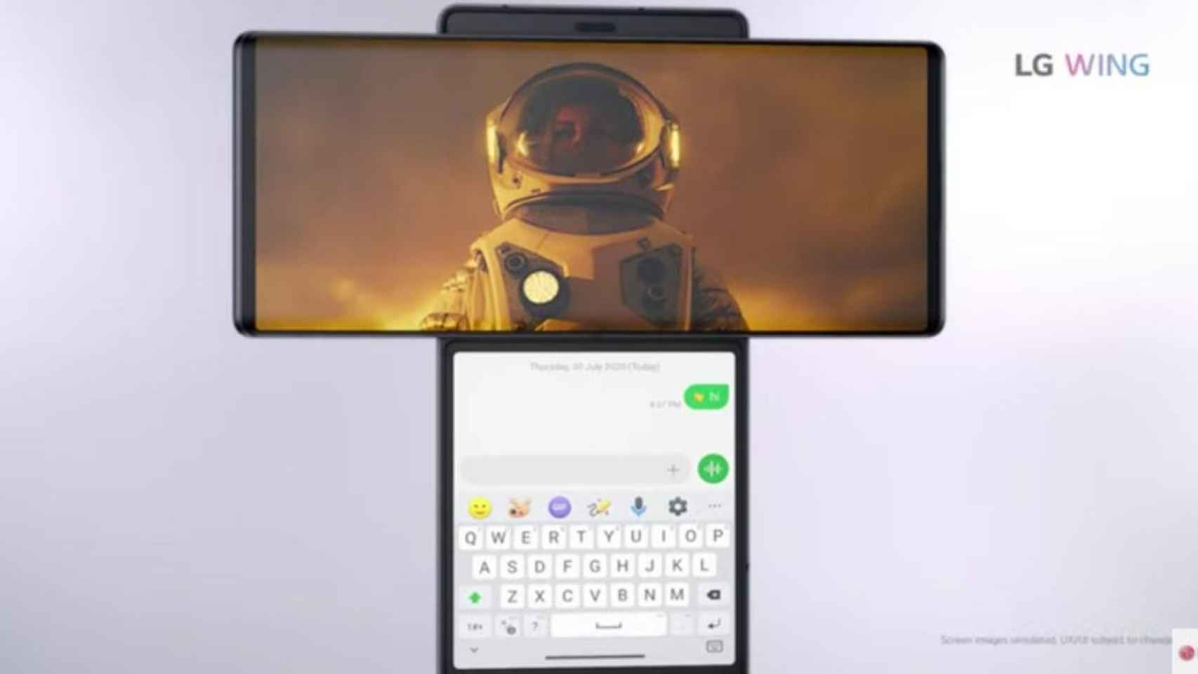 El telefóno con doble pantalla LG Wing