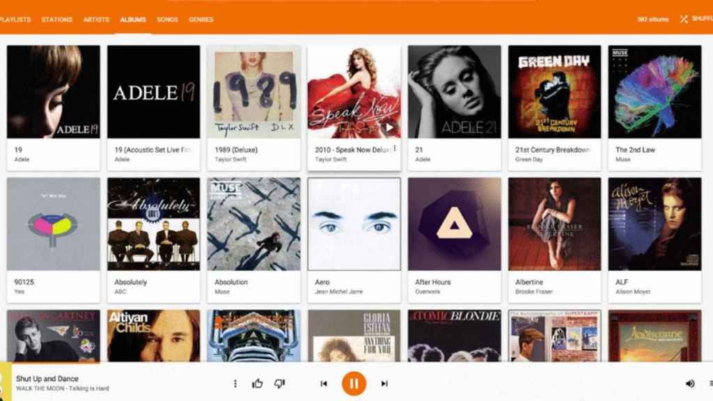 Una librería de canciones de Google Play Music / GOOGLE