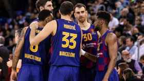 Jugadores del Barça de Basquet, durante un partido | EFE