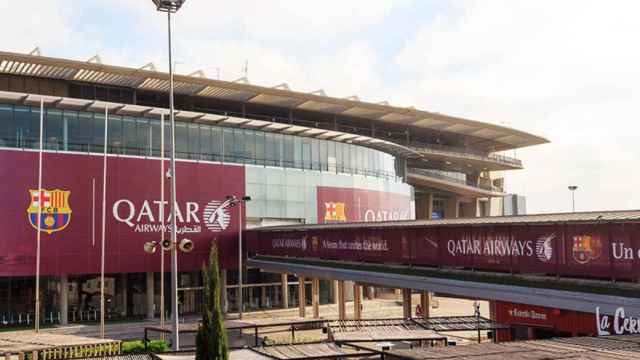 Una imagen del Camp Nou con anuncio de Qatar Airways / FC Barcelona