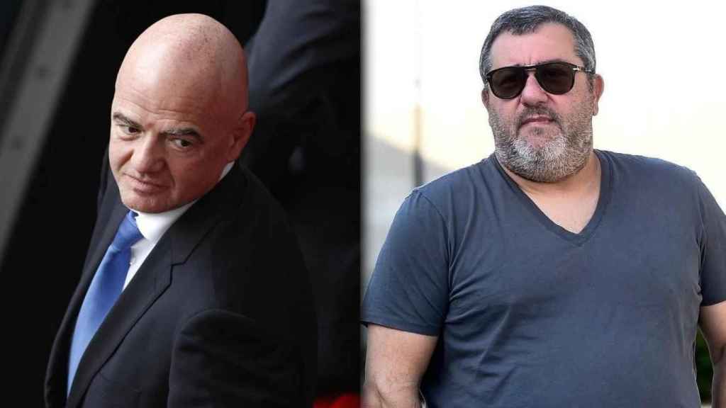 Infantino y Raiola, protagonistas de la guerra entre la FIFA y los agentes / Fotomontaje Culemanía