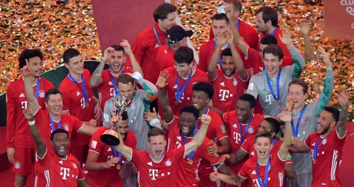 Los jugadores del Bayern de Munich celebrando el Mundial de Clubes en 2020 / EFE