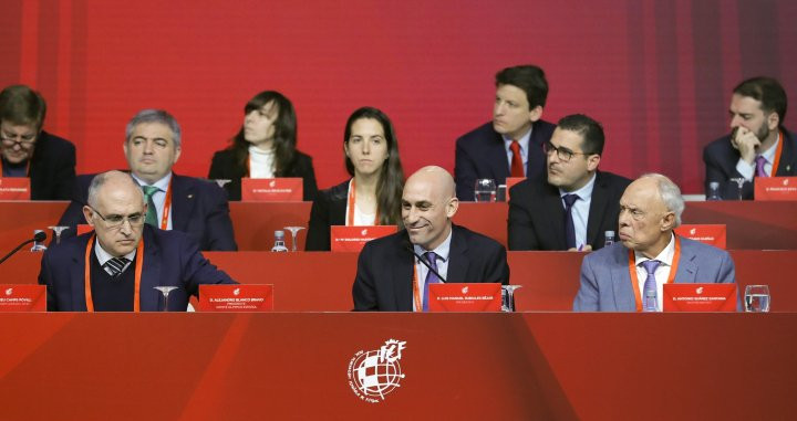 Imagen de Rubiales en la asamblea extraordinaria de la RFEF | EFE